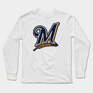 Mr Baseball Retro Distressed Style Long Sleeve T-Shirt